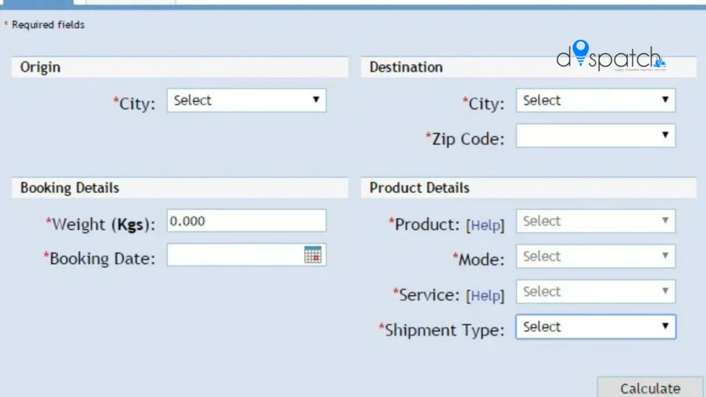 DTDC Courier Charges Calculator Estimate Costs Online